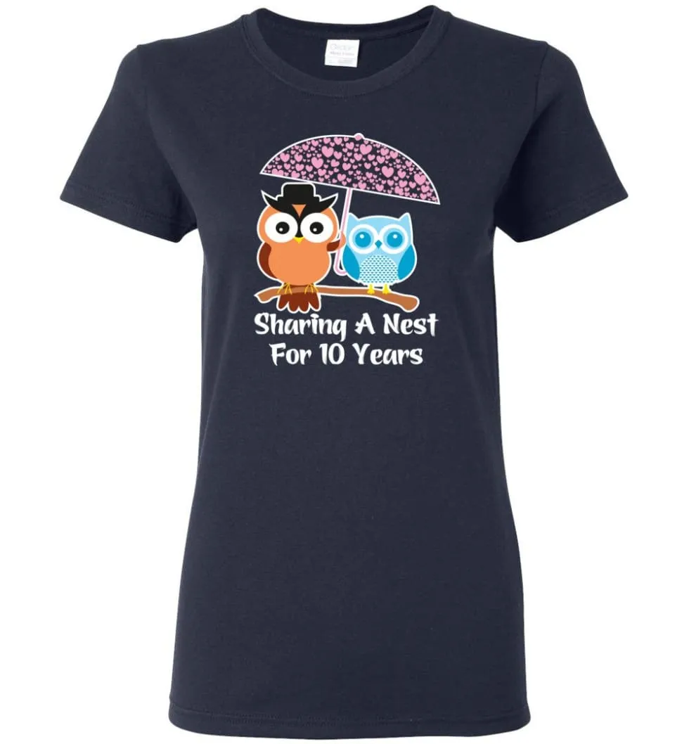 10 Years Wedding Anniversary Gifts Valentine's Day Women T-Shirt