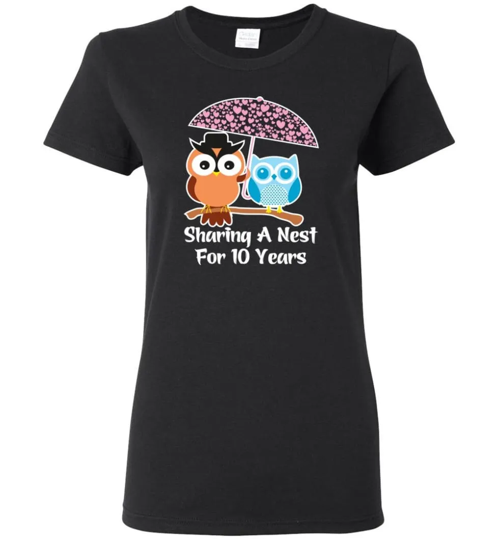 10 Years Wedding Anniversary Gifts Valentine's Day Women T-Shirt