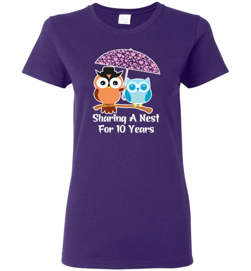 10 Years Wedding Anniversary Gifts Valentine's Day Women T-Shirt