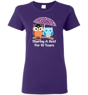 10 Years Wedding Anniversary Gifts Valentine's Day Women T-Shirt