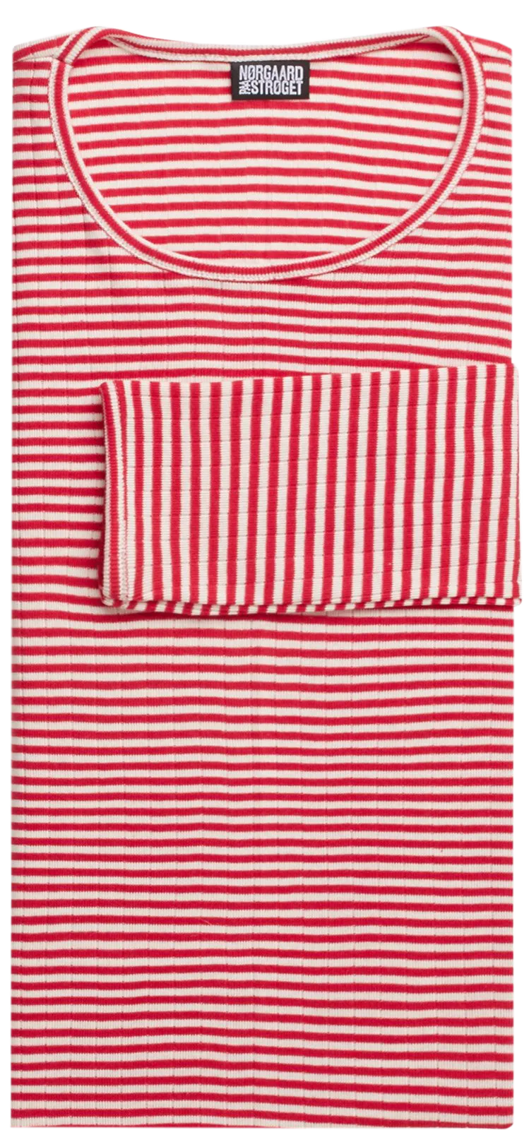 101 Fine Stripe, Red/Ecru