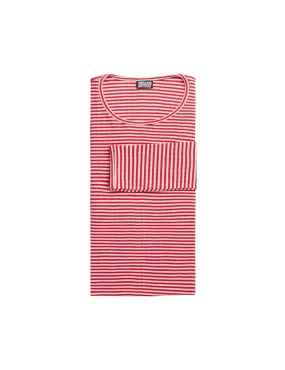 101 Fine Stripe, Red/Ecru