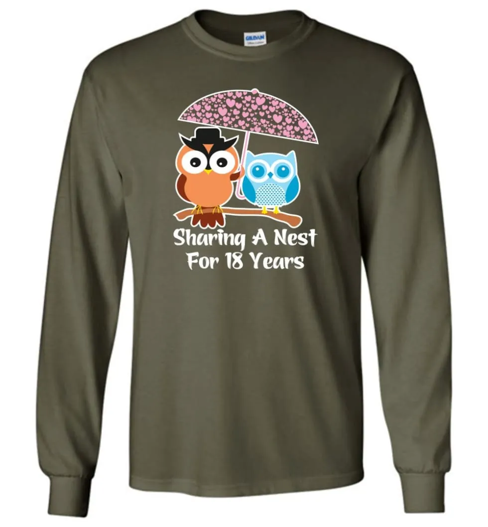 18 Years Wedding Anniversary Gifts Valentine's Day Long Sleeve T-Shirt