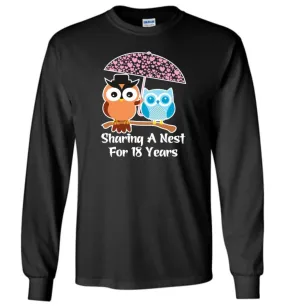 18 Years Wedding Anniversary Gifts Valentine's Day Long Sleeve T-Shirt