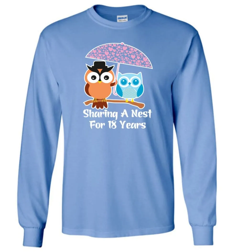 18 Years Wedding Anniversary Gifts Valentine's Day Long Sleeve T-Shirt