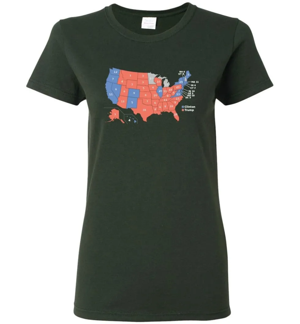 2016 Presidential Election Map Shirt Women Tee