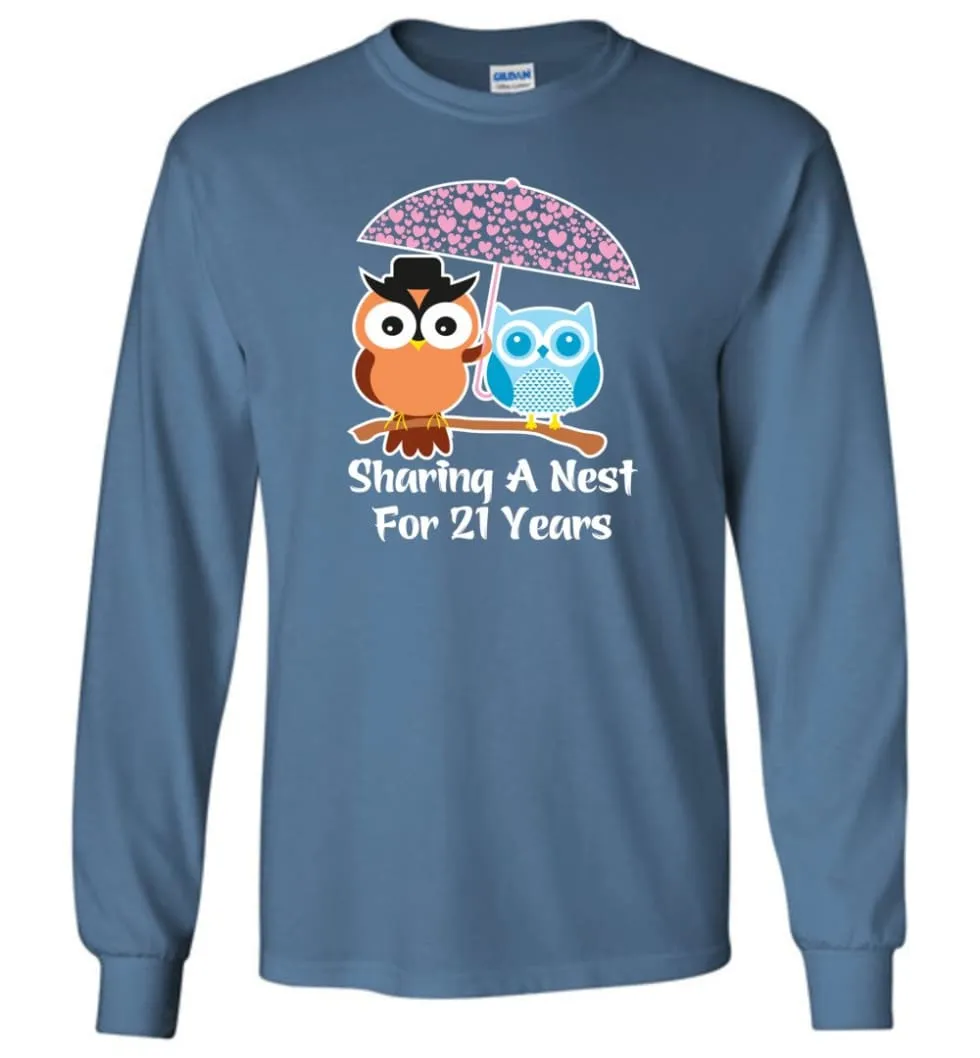 21 Years Wedding Anniversary Gifts Valentine's Day Long Sleeve T-Shirt