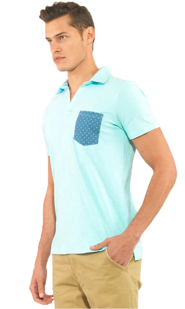 27271 Solid Polo T-Shirt - Sky Blue