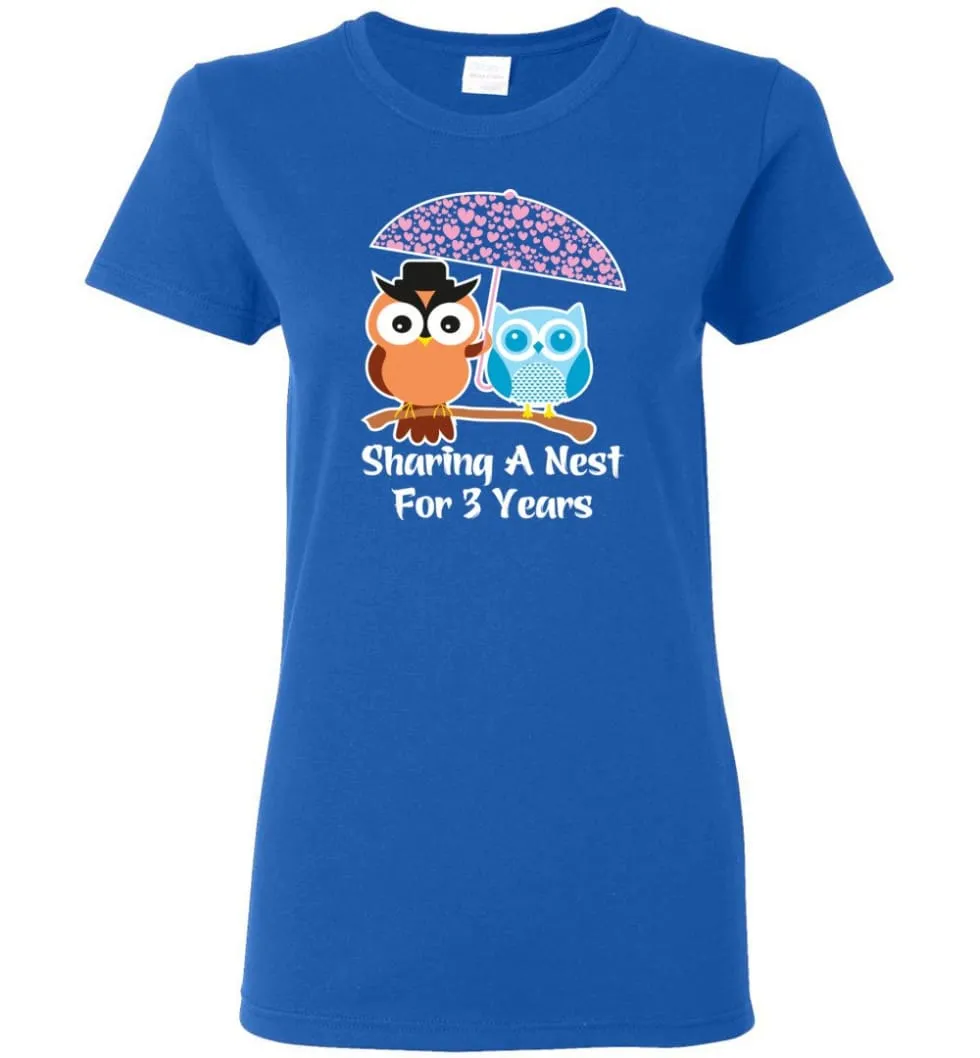 3 Years Wedding Anniversary Gifts Valentine's Day Women Tee