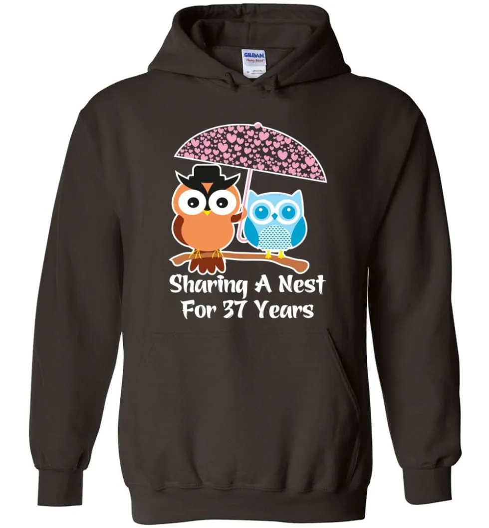 37 Years Wedding Anniversary Gifts Valentine's Day Hoodie