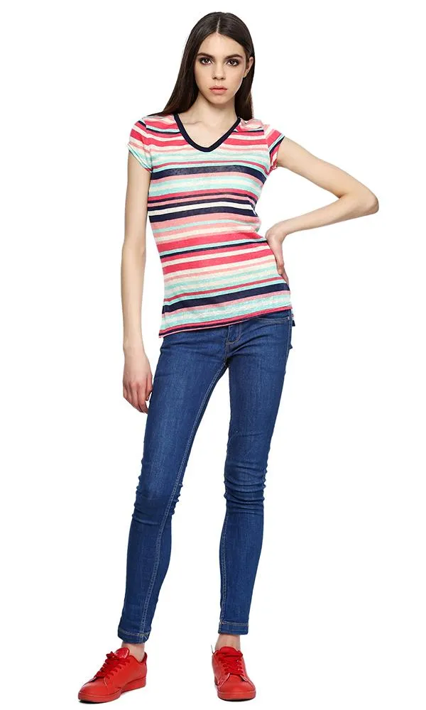 38748 Stripe T-Shirt -Multicolour