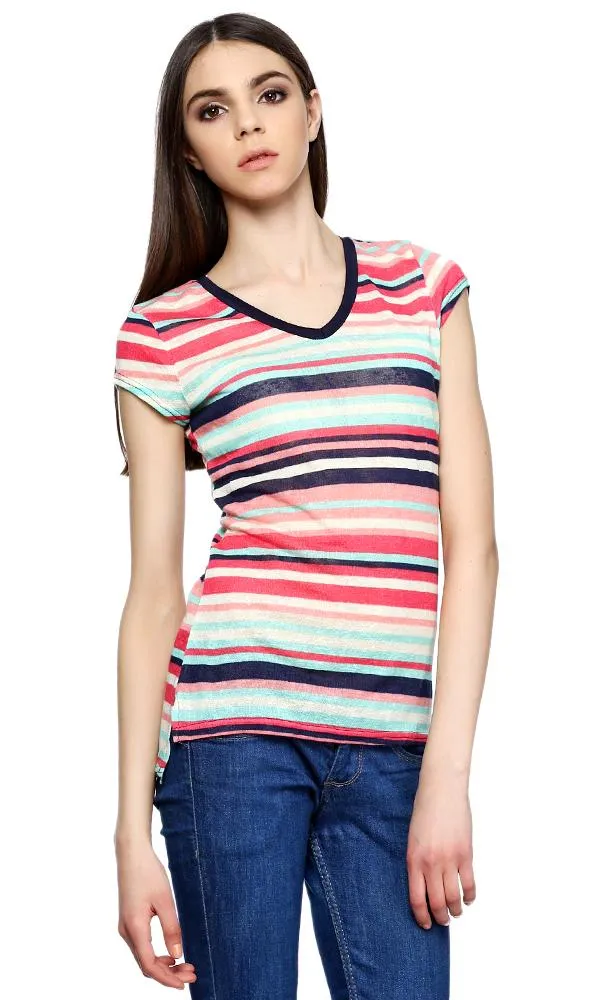 38748 Stripe T-Shirt -Multicolour