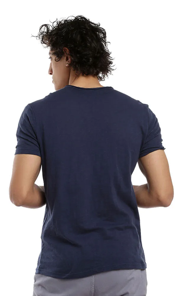 39373 Solid Short Sleeves T-shirt - Navy Blue