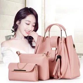 3PCS Composite Casual Leather HandBags For Women