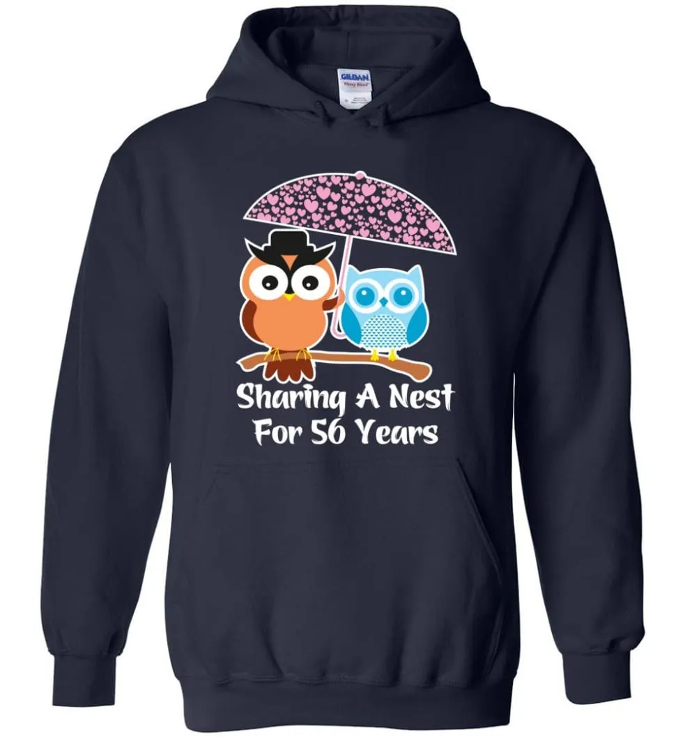 56 Years Wedding Anniversary Gifts Valentine's Day Hoodie