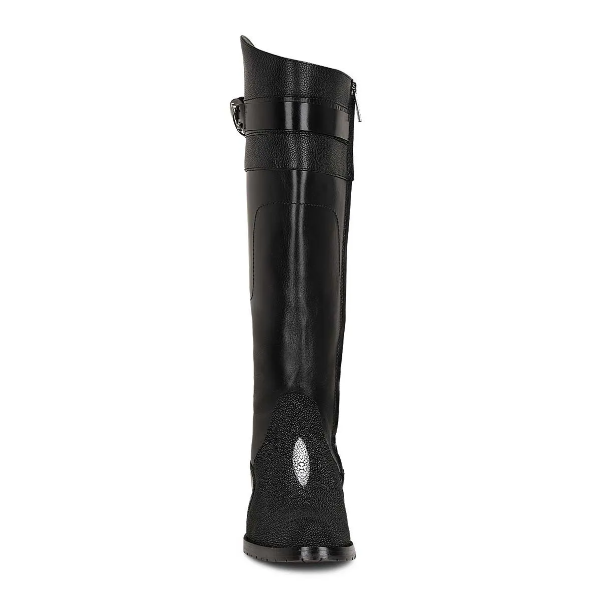 98TMTTS - Franco Cuadra black casual stingray leather riding boots for women