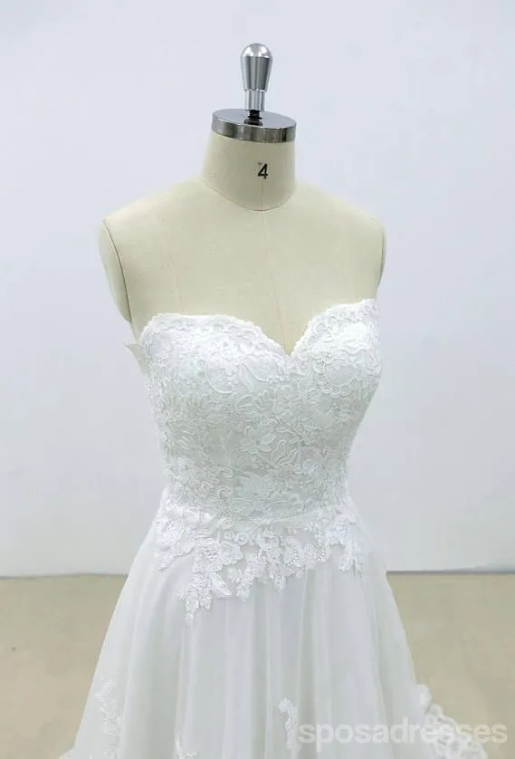 Affordable Sweetheart Lace A-line Unique Wedding Dresses Online, WD392