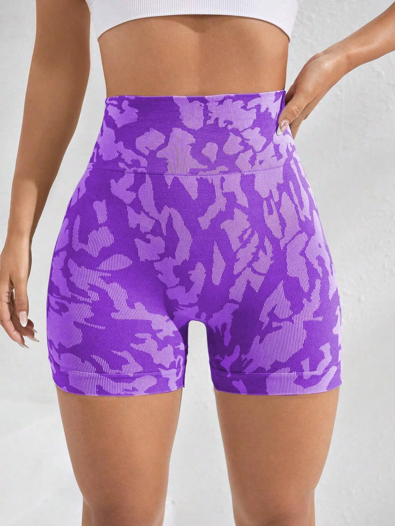 Alaia Camo Print Sports Shorts