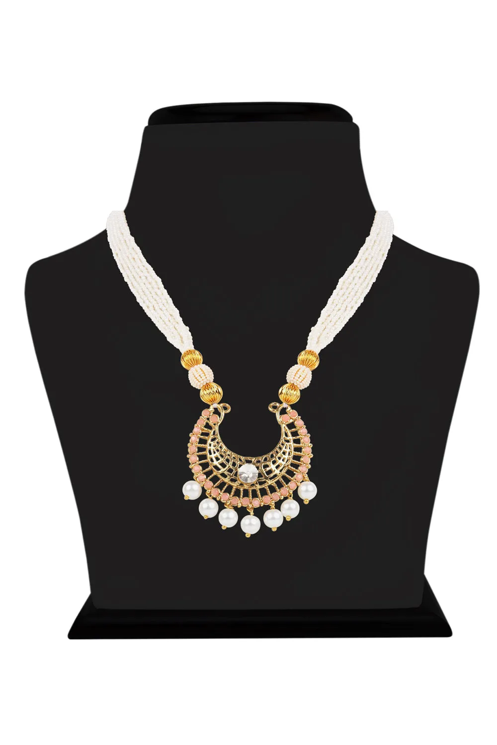 Alloy Necklace Set in White