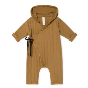 BABY QUILTED OVERALL - Camel