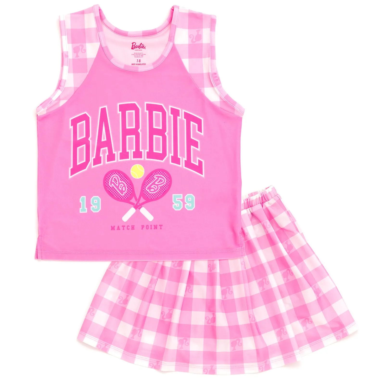 Barbie Tank Top and Pleated Skort Outfit Set