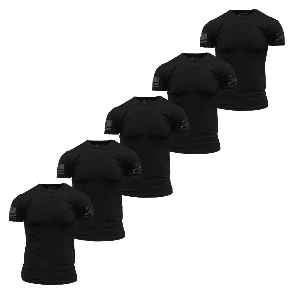 Basic T-Shirts - Black - 5 Pack