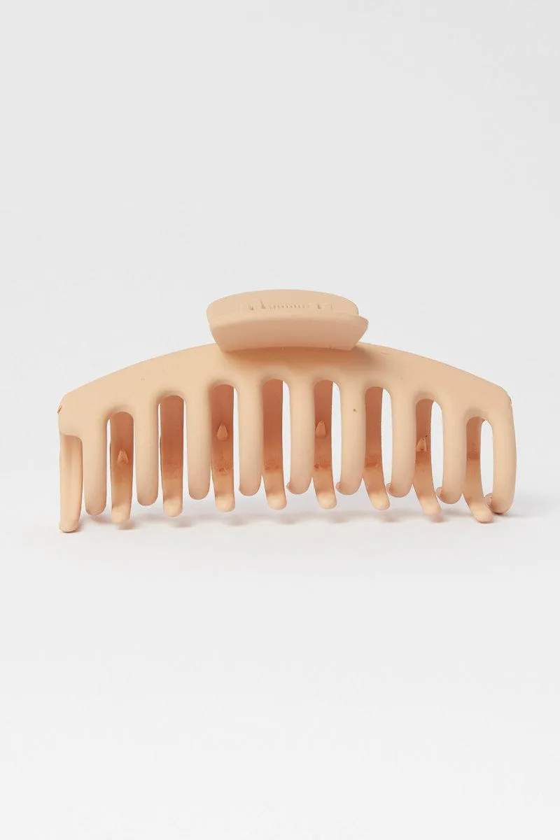 Beige Classic Hair Claw Clip