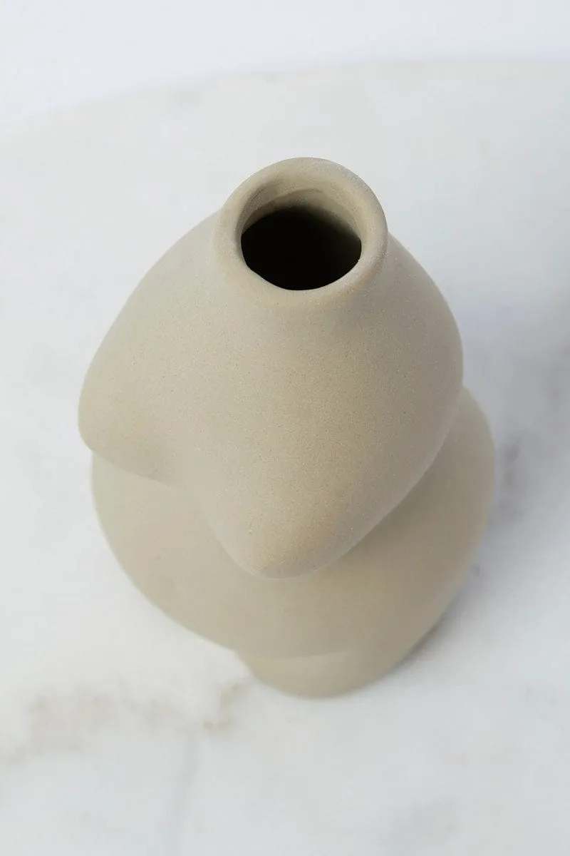 Beige Curve Body Vase