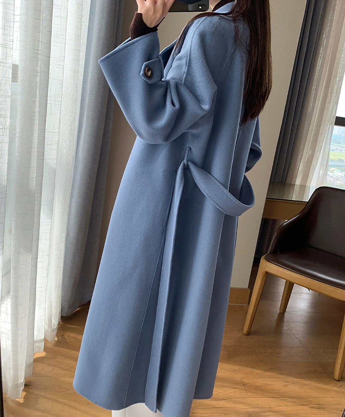 Belted Long Wool Coat