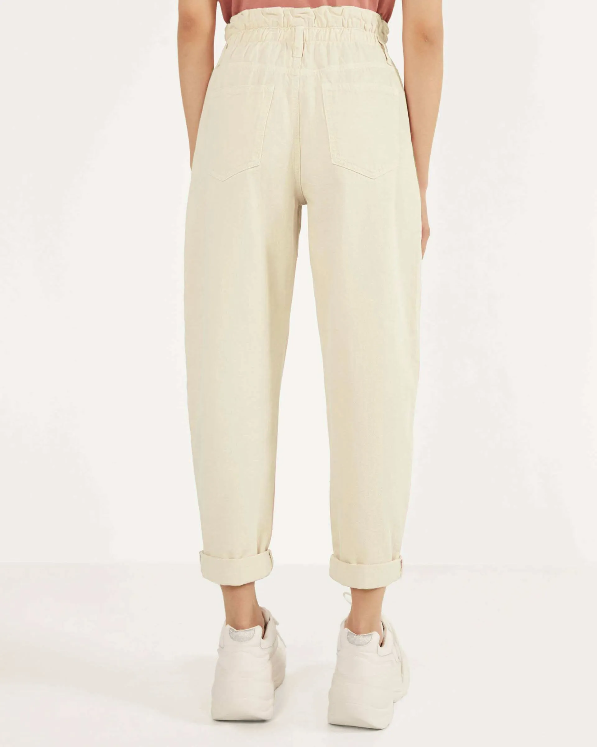 Bershka Slouchy trousers with an elastic waistband