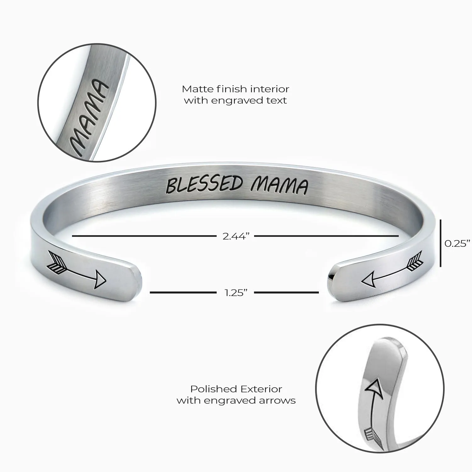 Blessed Mama Cuff Bracelet