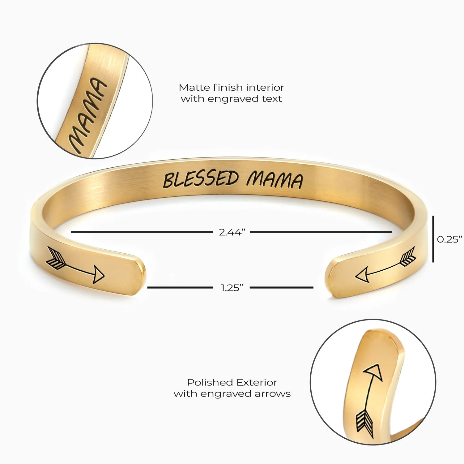 Blessed Mama Cuff Bracelet