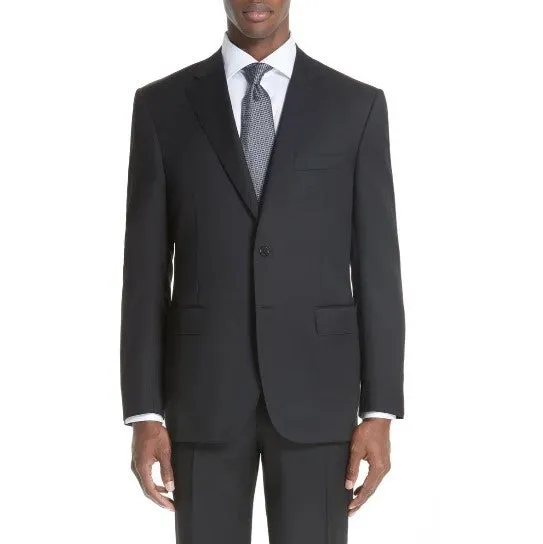 Canali Siena Contemporary Black Suit