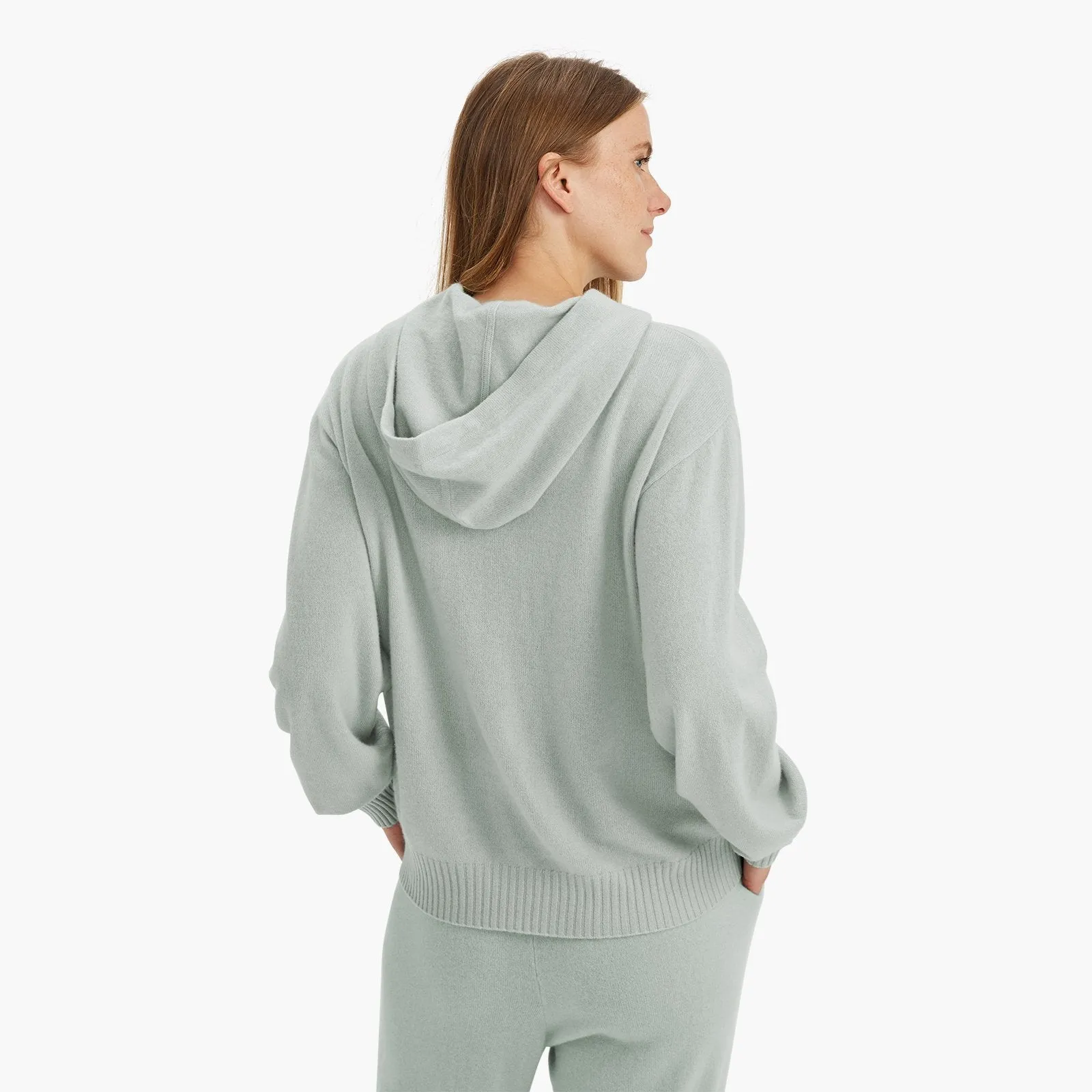 Cashmere Balloon Sleeve Hoodie