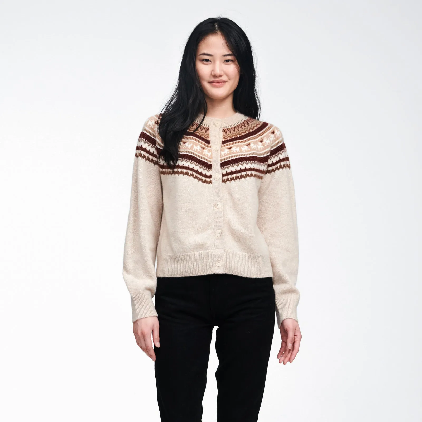 Cashmere Goat Fair Isle Cardigan