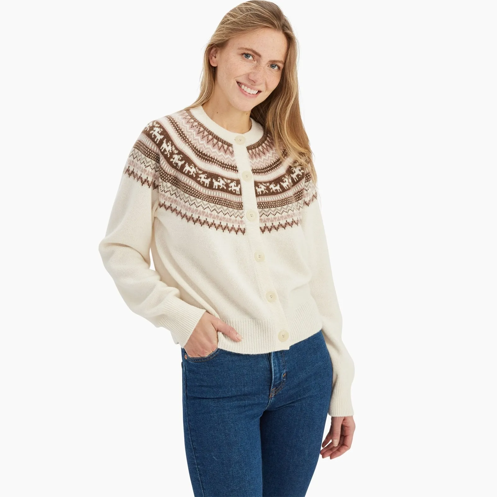 Cashmere Goat Fair Isle Cardigan