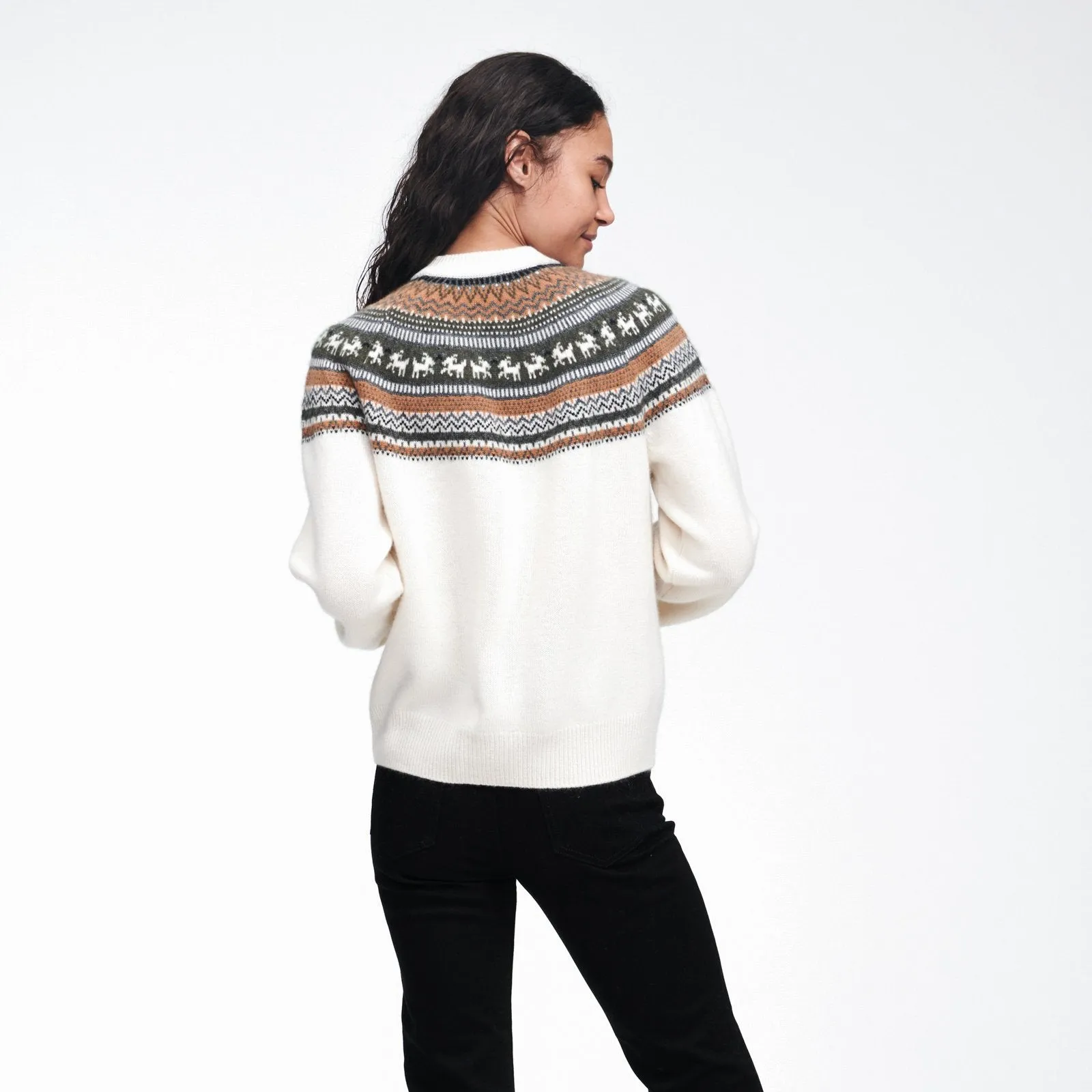 Cashmere Goat Fair Isle Crewneck Sweater