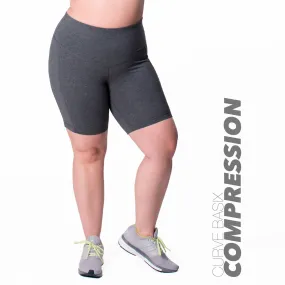 Charcoal Heather Grey Curve Basix Compression Bike Short