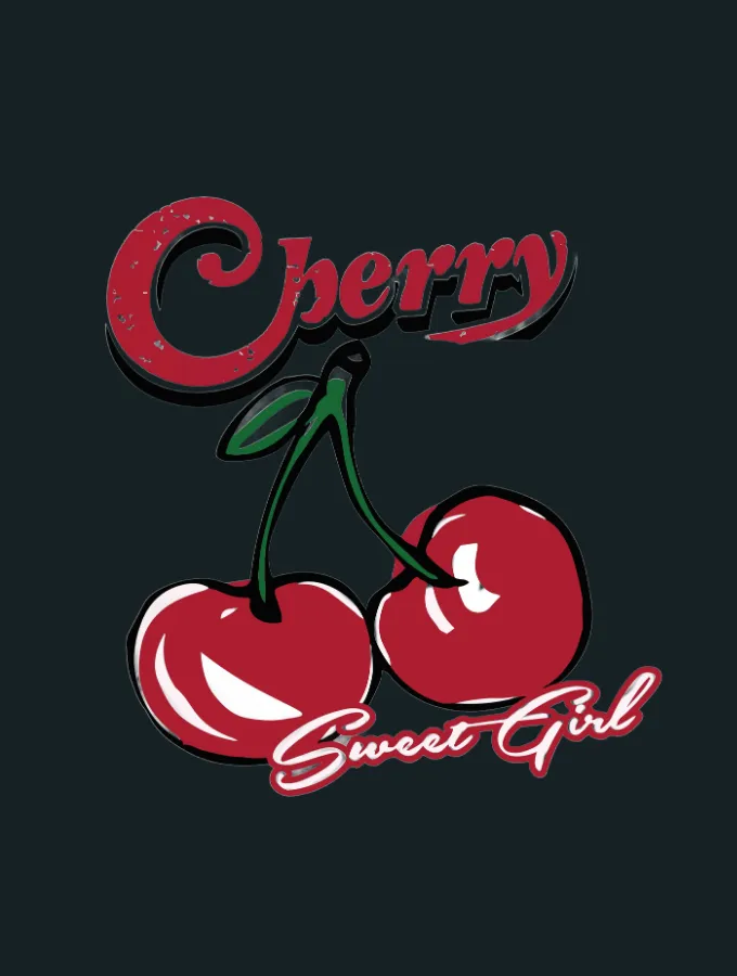 CHERRY BOMB OVERSIZED TEE - BLACK