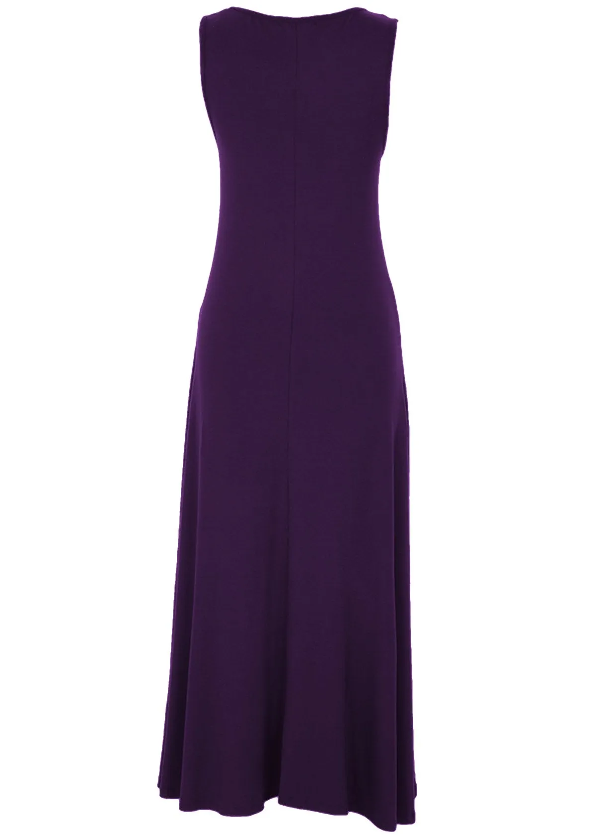 Concave Hem Dress Dark Purple