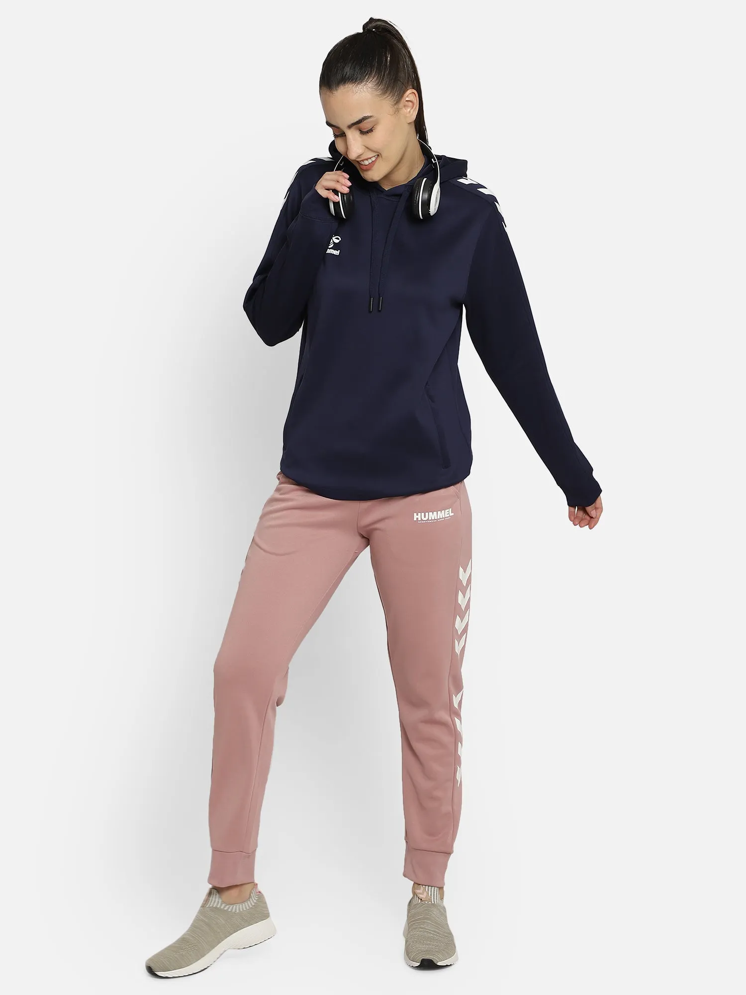 Core Xk Women Polyester Blue Hoodie