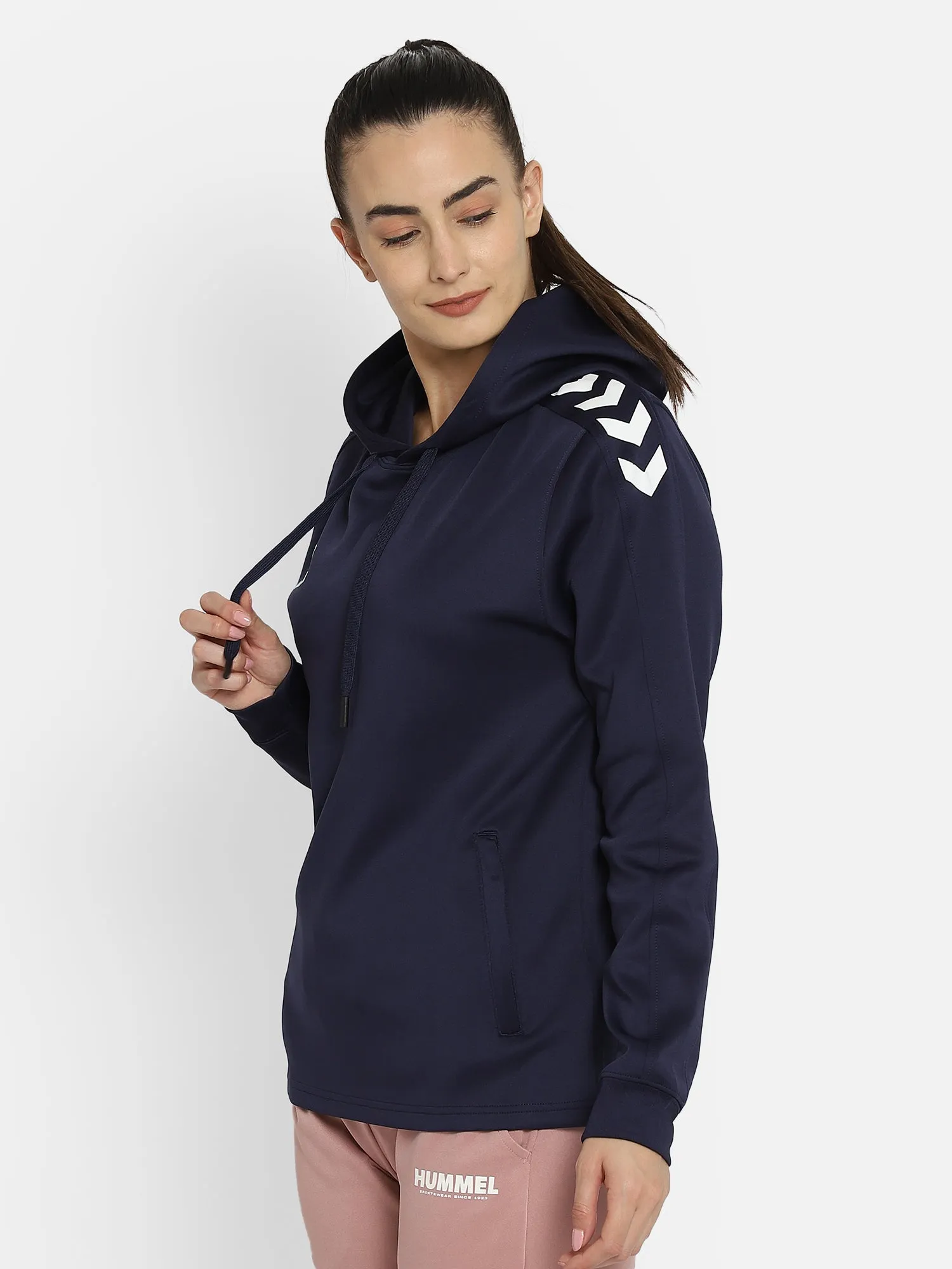 Core Xk Women Polyester Blue Hoodie