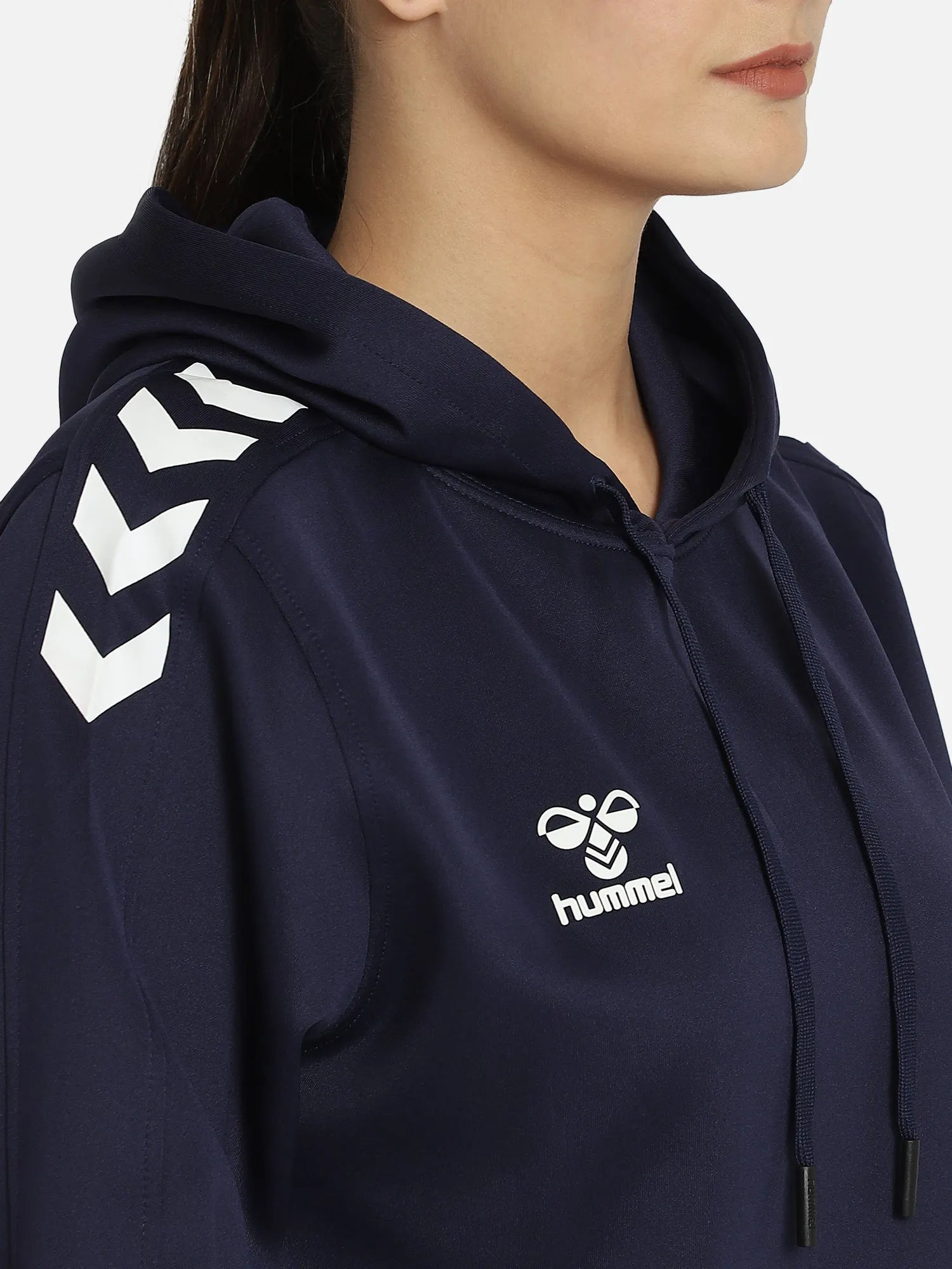 Core Xk Women Polyester Blue Hoodie