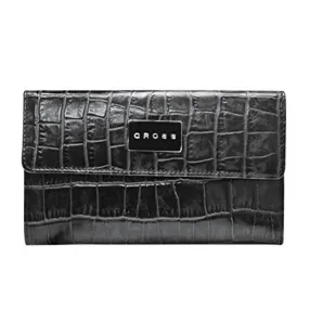 Cross Coco Signature Women Flap Wallet & Back Zip Black Ac788302N-1