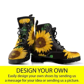 Custom Shoes Design Your Own Boots Personalised Vegan Leather Boots Custom Made Gifts Custom Boots  Style Sneakers For Adults Women & Men