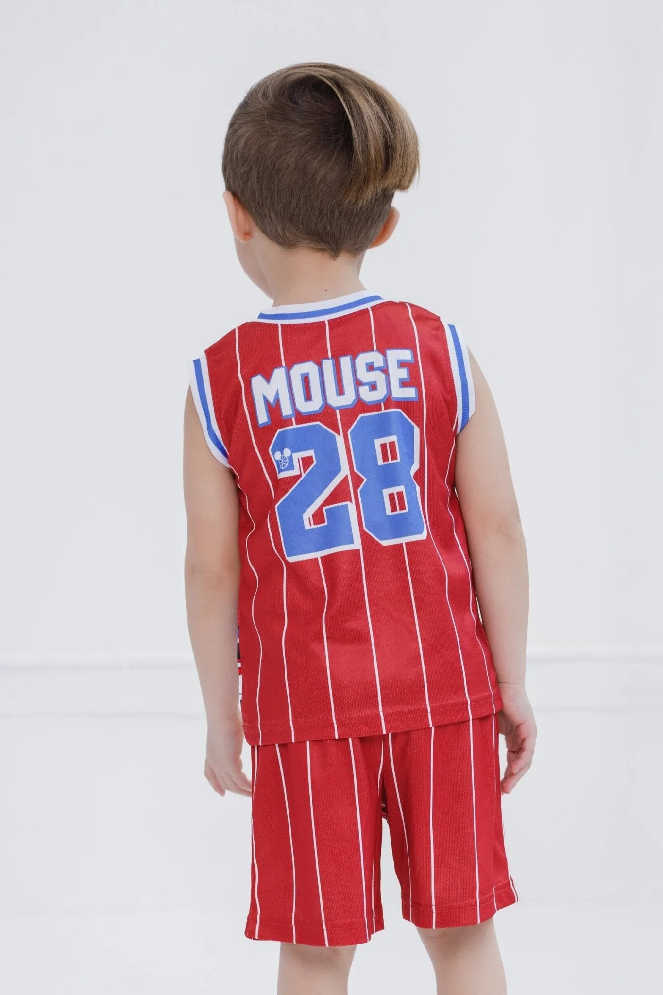 Disney Mickey Mouse Mesh Jersey Athletic Tank Top Basketball Shorts Outfit Set