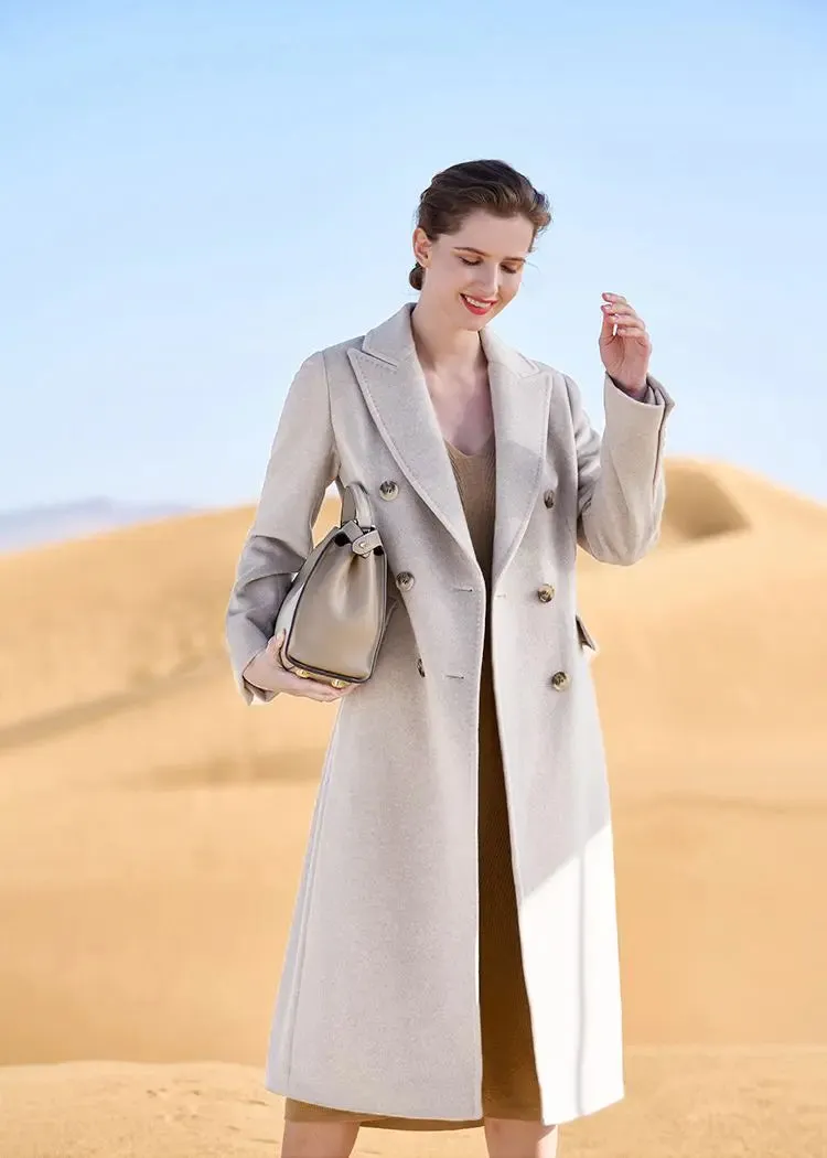 Double Breasted Long Wool Coat