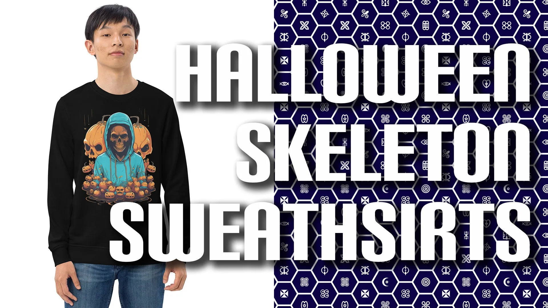 Embrace the Eerie with Halloween Skeleton Man Sweatshirts 001