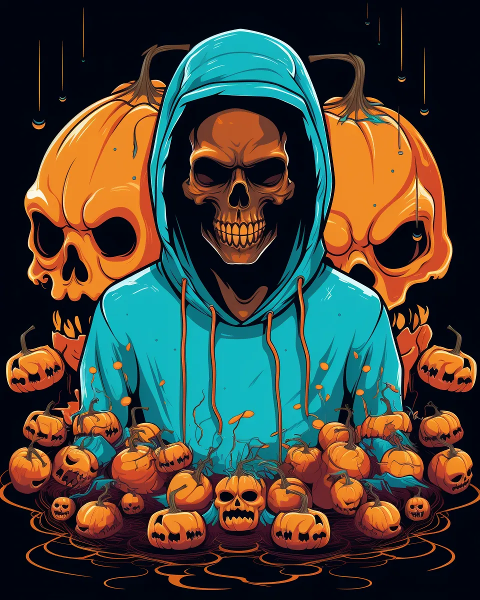 Embrace the Eerie with Halloween Skeleton Man Sweatshirts 001