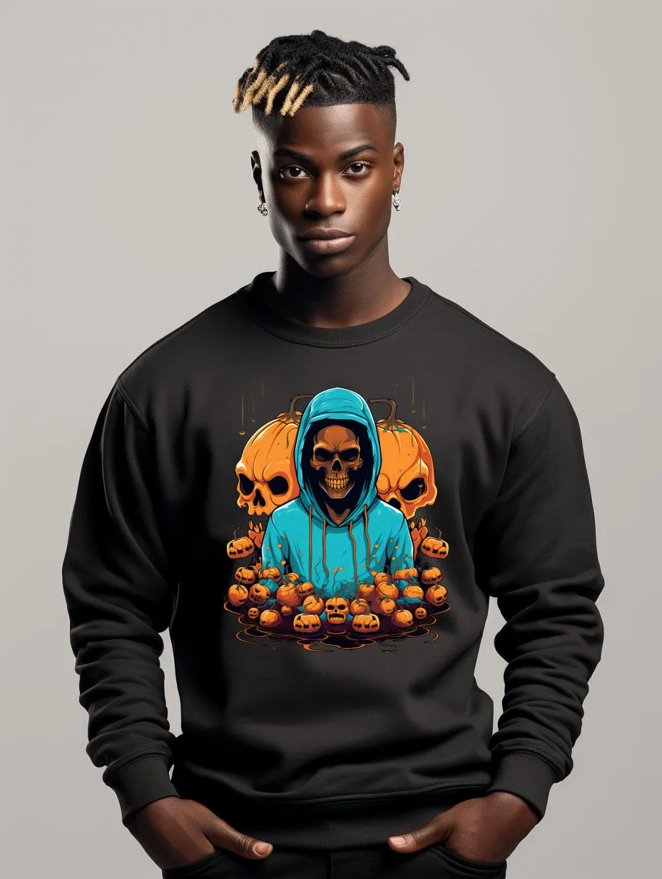 Embrace the Eerie with Halloween Skeleton Man Sweatshirts 001